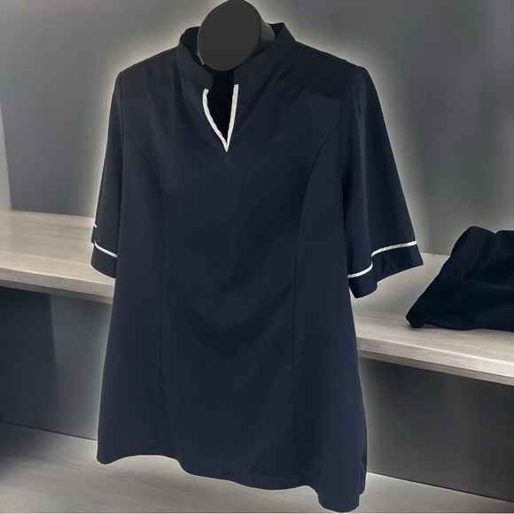 Stand Up Collar Tunic Blouse Size Large - Picture 14 of 14